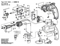 Bosch 0 601 135 061 GBM 10 Drill Spare Parts